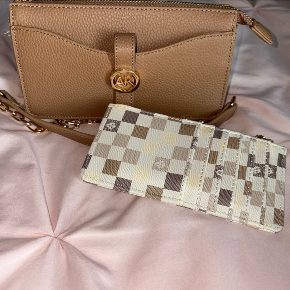 Anne Klein tan purse